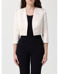 Elisabetta Franchi - Satin Crop Jacket - Lyst