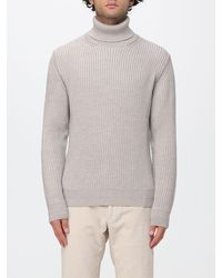 Zanone - Slim Fit Virgin Wool Roll Neck Jumper With Ribbed Finishes - Lyst