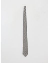 Luigi Borrelli Napoli - Pure Silk Tie With Graphic Print And Applied Logo - Lyst