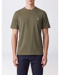 Brunello Cucinelli - Cotton Crew-Neck T-Shirt With Contrast Logo - Lyst
