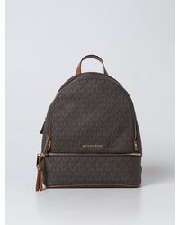 Michael Kors - Michael Rhea Backpack In Coated Canvas With All-over Mk Monogram - Lyst