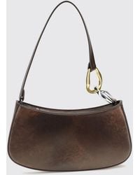 STAUD - Ollie Rounded Leather Shoulder Bag With Metal Ring Detail - Lyst