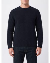 Fedeli - Crew-Neck Wool Blend Jumper With Long Sleeves And Ribbed Trims - Lyst
