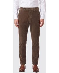 Briglia 1949 - Slim Fit Cotton Velvet Chino Trousers - Lyst