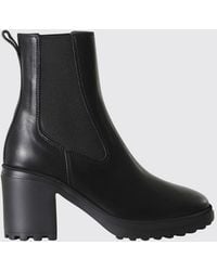 Hogan - H724 Chelsea-Stiefel Aus Leder Mit Elastischem Knöchel Und Gekerbter Sohle - Lyst