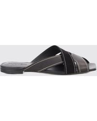 Tod's - Leather Mules With Thread Stitching - Lyst