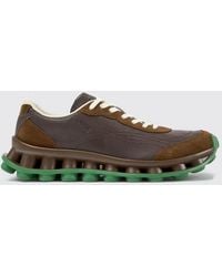 Camper - Pelotissima Bicolor Abstract Design Leather And Nubuck Sneakers - Lyst