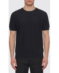 Giorgio Armani - Cotton Blend Crew Neck Sweater - Lyst