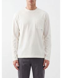 Jil Sander - Long-Sleeved Cotton T-Shirt With Patch Pocket - Lyst