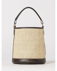 Antonio Marras - Straw And Leather Bucket Bag With Pouch - Lyst
