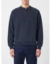 Tonywack - Cotton Half-Zip Crewneck Sweatshirt With Dropped Shoulders - Lyst