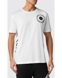 Philipp Plein - Cotton T-Shirt With Graphic Print And Hexagon Logo - Lyst