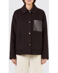 Loewe - Einreihiger Kurzer Mantel Von Aus Woll-Kaschmir-Mix Mit Aufgesetzten Taschen - Lyst