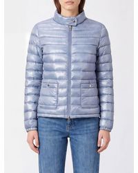 Herno - Short Ultralight Nylon Down Jacket With Biker Collar And Zip - Lyst