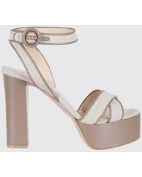 Roberto Festa - Luanda Leather Platform Sandals With High Block Heel - Lyst