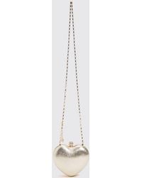 Twinset - Heart-Shaped Mini Bag With Rhinestones And Metal Mesh Strap - Lyst