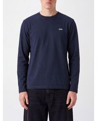 Autry - Long-Sleeved Cotton T-Shirt With Contrasting Embroidered Logo - Lyst