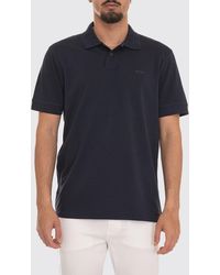 BOSS - Short-Sleeved Cotton Polo Shirt With Ribbed Collar - Lyst