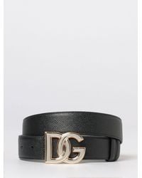 Dolce & Gabbana - Dolce &Amp Gabbana Grained Leather Belt - Lyst