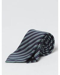 Emporio Armani - Cravatta in seta motivo a righe - Lyst