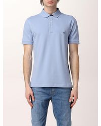 Fay - Stretch Cotton Polo Shirt With Logo - Lyst