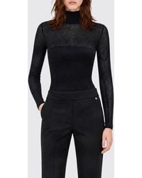 Elisabetta Franchi - Slim Fit Stretch-Viscose Long-Sleeved Turtleneck Bodysuit - Lyst