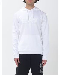 EA7 - Cotton Hoodie With Logo - Lyst