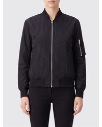 Semicouture - Short Technical Fabric Bomber Jacket With Welt Pockets - Lyst