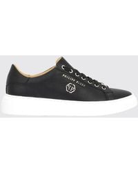 Philipp Plein - Low-Top Lace-Up Smooth Leather Sneakers With Round Toe - Lyst