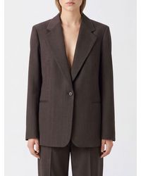 Grifoni - Single-Breasted Wool Blend Blazer With One-Button Closure - Lyst