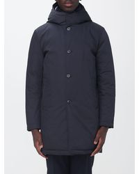 Fay - Knee-Length Technical Fabric Parka With Down-Padded Hood - Lyst