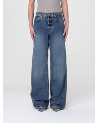 Anine Bing - Cotton Denim Wide-Leg Jeans - Lyst