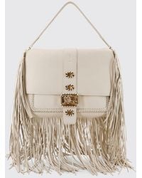 Burberry - Rider Fringed Calfskin Shoulder Bag With Ekd Logo - Lyst