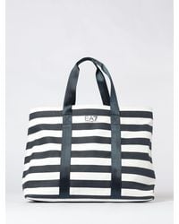 EA7 - Striped Cotton Canvas Bag - Lyst
