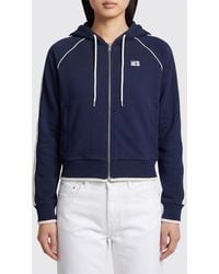 Wales Bonner - Cotton-Blend Zip-Up Hoodie With Contrasting Logo - Lyst