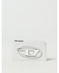 DIESEL - 1Dr Oval D Leather Card Holder - Lyst