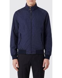 Valentino - Padded Cotton Bomber Jacket With High Collar And Vlogo Signature - Lyst