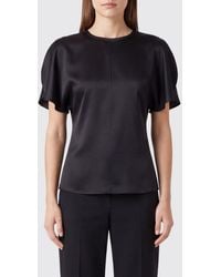 Victoria Beckham - Bela Satin Crew Neck Top - Lyst