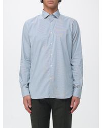Brooksfield - Structured Striped Cotton Shirt With French Collar - Lyst