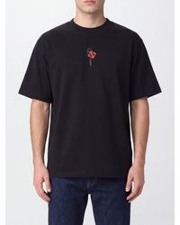 44 Label Group - Cotton T-Shirt With Contrasting Graphic Print And Dropped Shoulders - Lyst