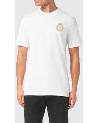 Billionaire - Slim Fit Cotton T-Shirt With Embroidered Crest - Lyst