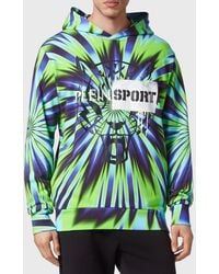 Philipp Plein - Relaxed Fit Hoodie With All-Over Optical Print - Lyst