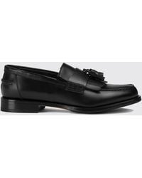 Doucal's - Smoked Leather Loafers With Fringes And Tassels - Lyst