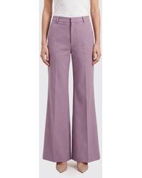 Chloé - Chlo&Eacute Wide-Leg Pleated Cotton Trousers With Mid-Rise Waist - Lyst