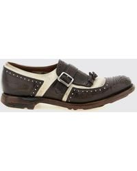Church's - Shangai Bicolour Calfskin Monk Strap Shoes With Fringe And Broguing - Lyst