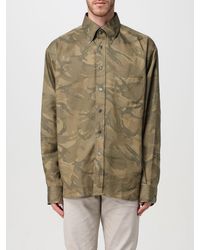 Tom Ford - Camicia in misto cotone con stampa camouflage - Lyst