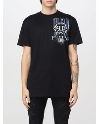 Philipp Plein Swarovski Skull Cotton Jersey Tshirt in Black for Men | Lyst