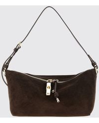 Furla - Debby Suede Shoulder Bag With Adjustable Handle - Lyst
