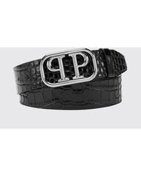 Philipp Plein - Shiny Skull Leather Belt - Lyst