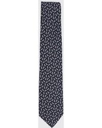 Ferragamo - Pure Silk Tie With A Contrasting Pop Graphic Print - Lyst